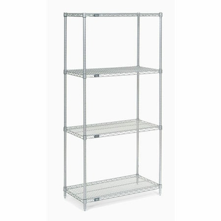 Global Equipment Nexel Quick Adjust Poly-Z-Brite Shelving 60"W x 18"D x 54"H 18605AZ